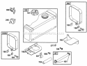 Fuel Tank Grp Diagram and Parts List for 28C702-0015-01  Briggs and Stratton Engine
